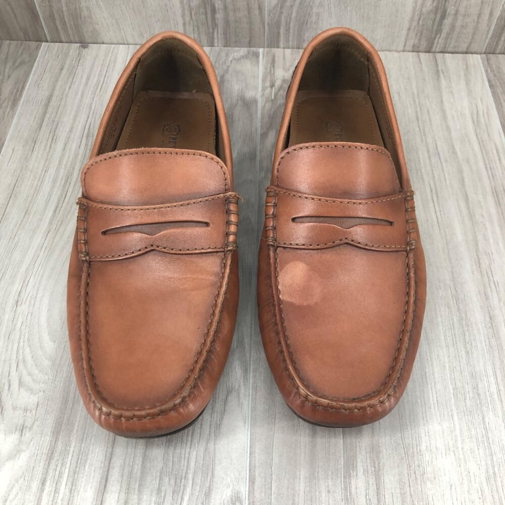 Peter Huber Driving Shoes Mens 8M Maddox Cognac Brown Leather Slip On Shoes - Picture 6 of 13